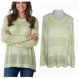 Bright yellow open knit sweater from SO Women's Size extra large XL NWT